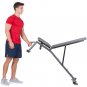 Body Champ PRO3900 Two Piece Set Olympic Weight Bench with Squat Rack, Gray/353220475765