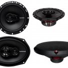 Rockford Fosgate R169X3 6x9" 260W & R165X3 6.5" 3 Way Car Speaker Set, 4 Pack/353100651984
