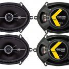 Kicker 43DSC6804 DS 6x8" 400W 2-Way 4-Ohm Car Audio Coaxial Speakers, 2 Pairs/391390982822