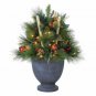 Home Heritage 32 Inch Christmas LED Pre-Lit Potted Shrub for Indoor or Outdoor 232928270460