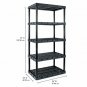 Gracious Living Knect A Shelf Heavy Duty Storage 5 Tier Shelving Unit (2 Pack) 353060926387
