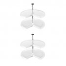 Rev-A-Shelf Value Line Revolving 2 Shelf Corner Lazy Susan, White (2 Pack) 392673549327