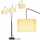 Brightech Trilage 9.5 Watt LED Bulb 3 Lights with Shades Arc Floor Lamp, Bronze 233677406732