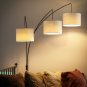 Brightech Trilage 9.5 Watt LED Bulb 3 Lights with Shades Arc Floor Lamp, Bronze 233677406732
