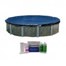 Swimline 28 Foot Round Above Ground Pool Cover w/ Chemical Kit, No Pool Included 392131483393
