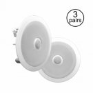 PYLE PRO PDIC80 8 Inch 300 Watt 2 Way In Ceiling/Wall Speakers System (3 Pairs) 352460621790