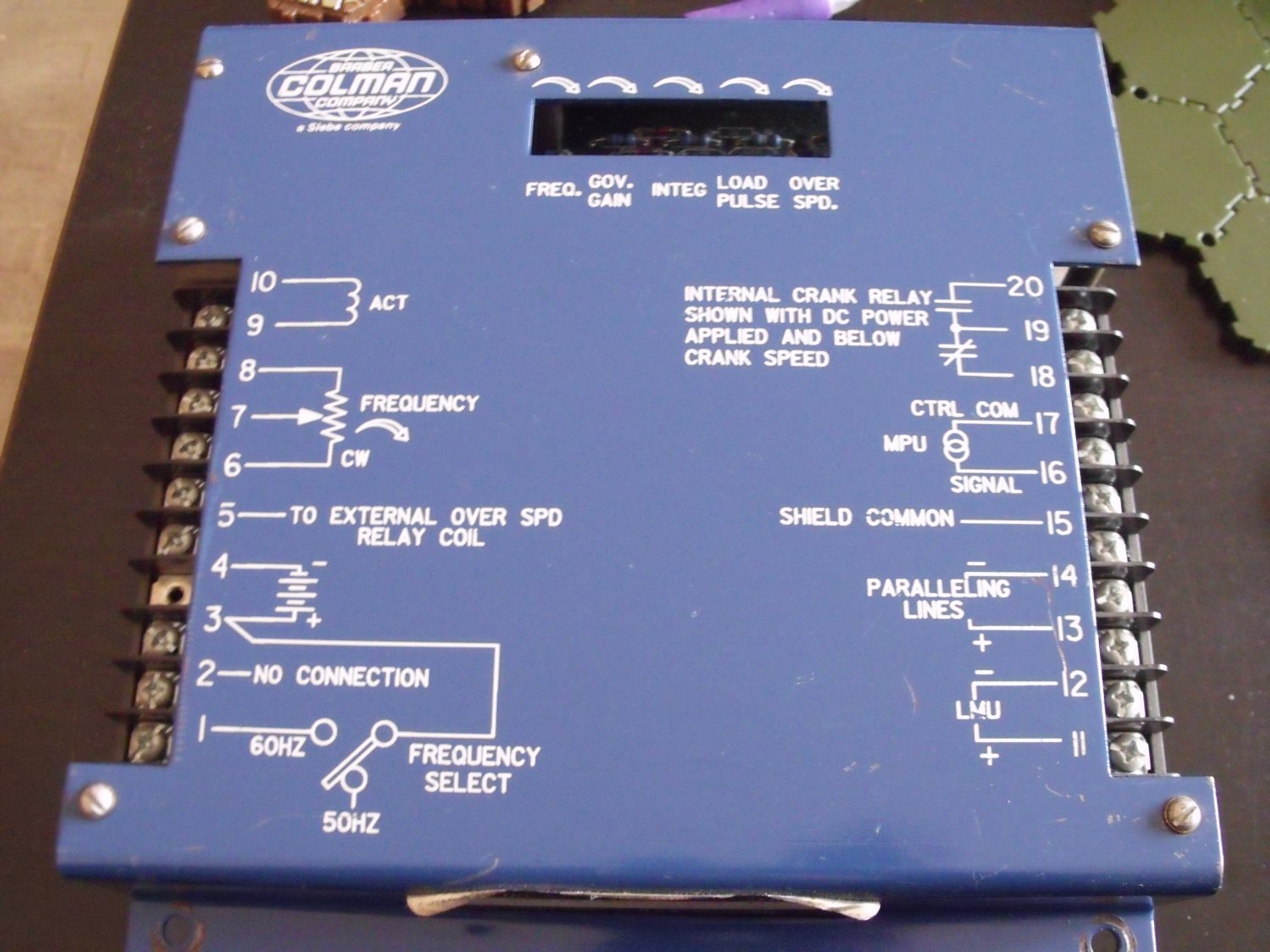 Barber Colman DYNA 10512-800-0-24 Governor / Control 24v Paralleling