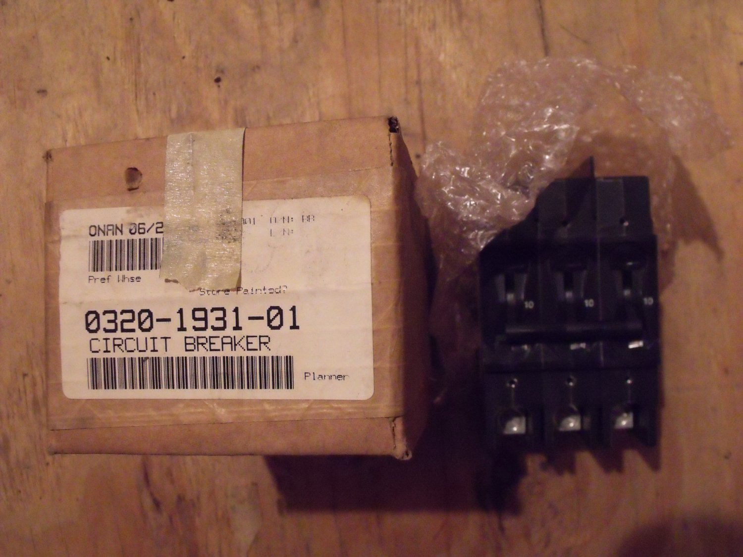 Onan 320-1931-10 Circuit Breaker, 3 Pole NEW