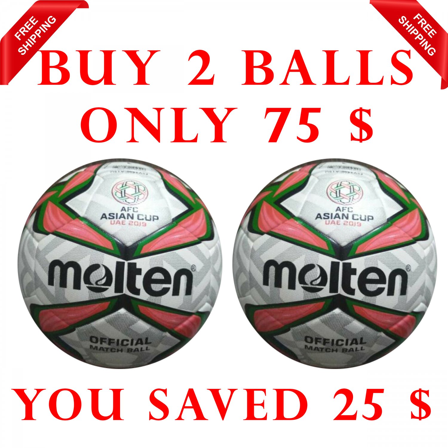 Sale Buy 2 Molten Match Ball âš½Soccer Football Size 5, Thermal Bonded
