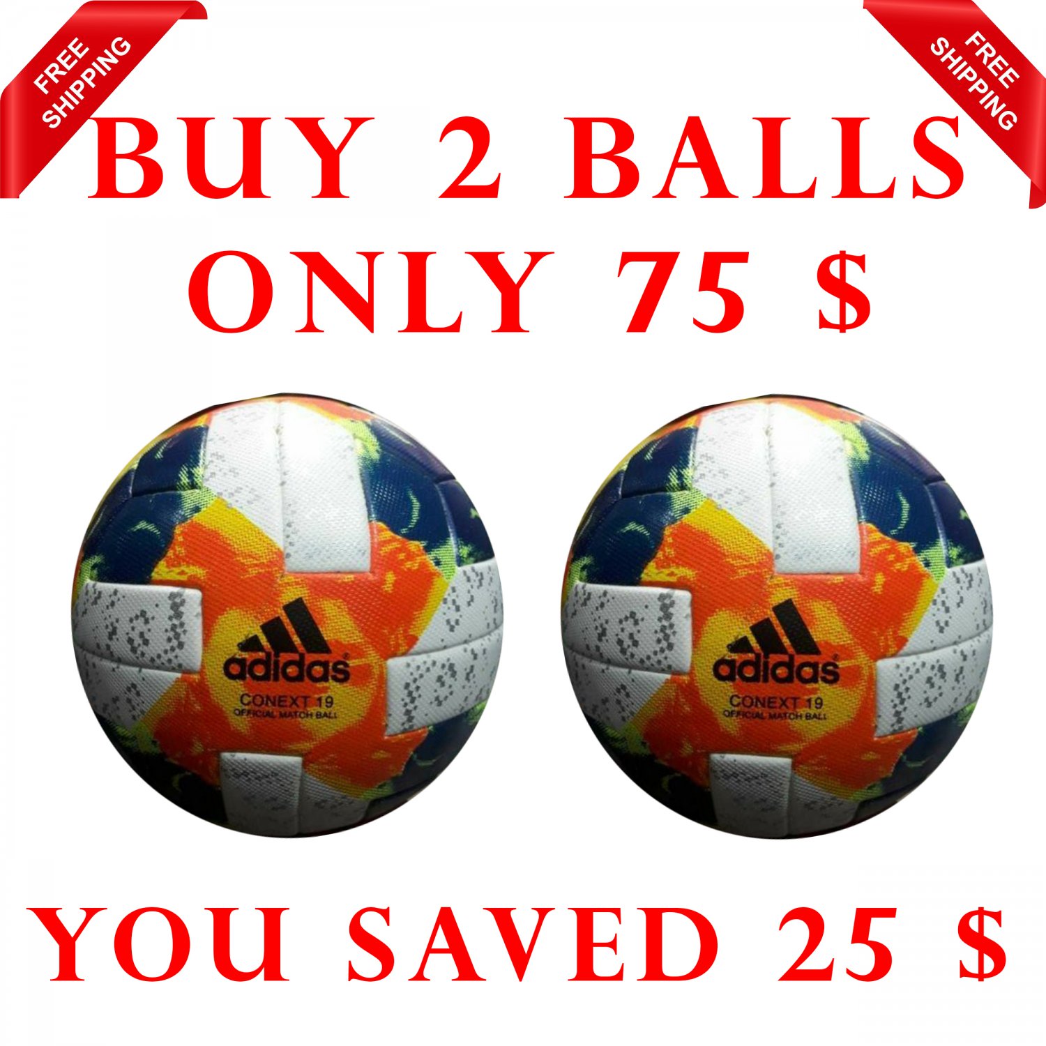 Sale Buy 2 Adidas Conext 19 Women's World Cup SOCCER MATCH BALL 5