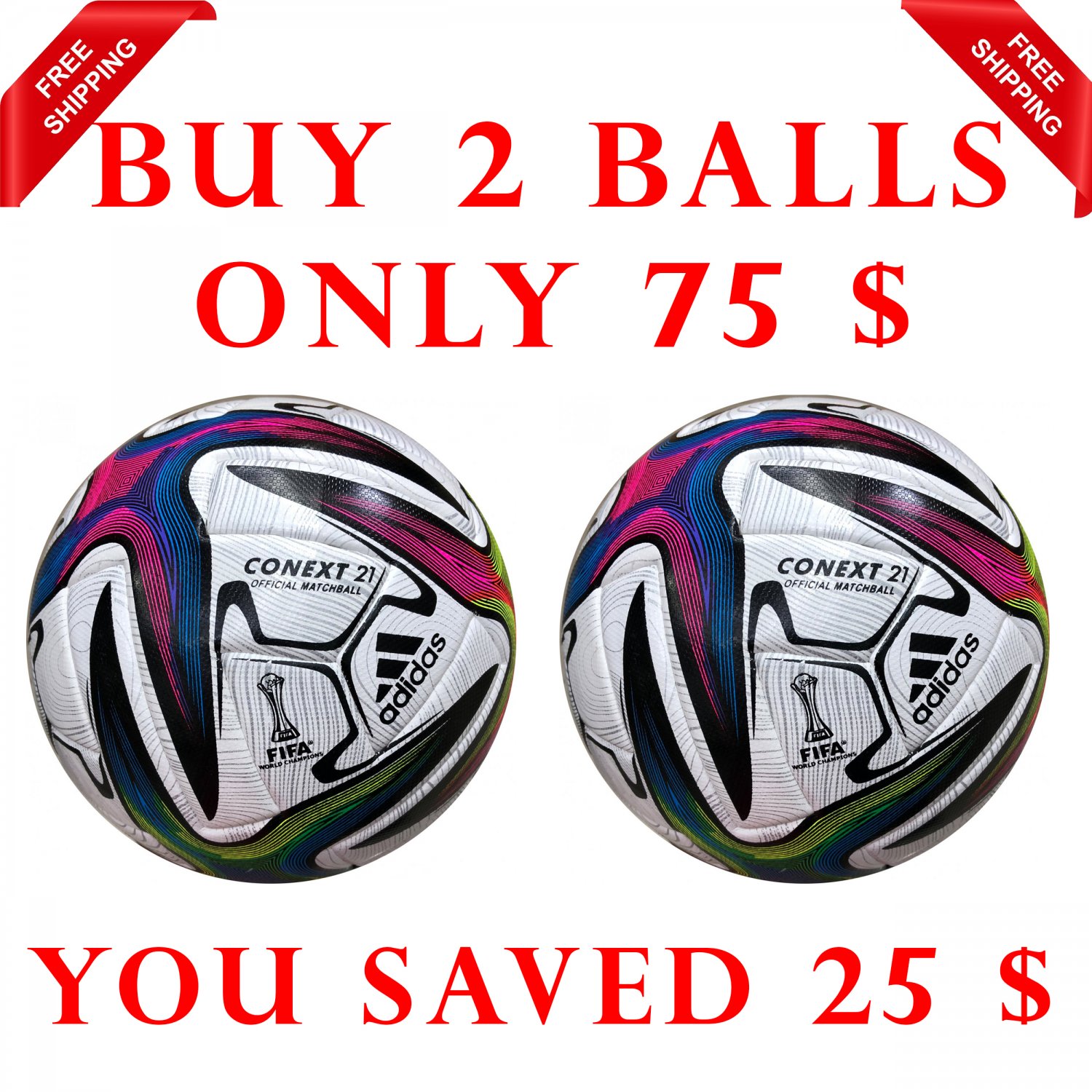 Sale Buy 2 Adidas Conext 21 Women's World Cup SOCCER MATCH BALL 5