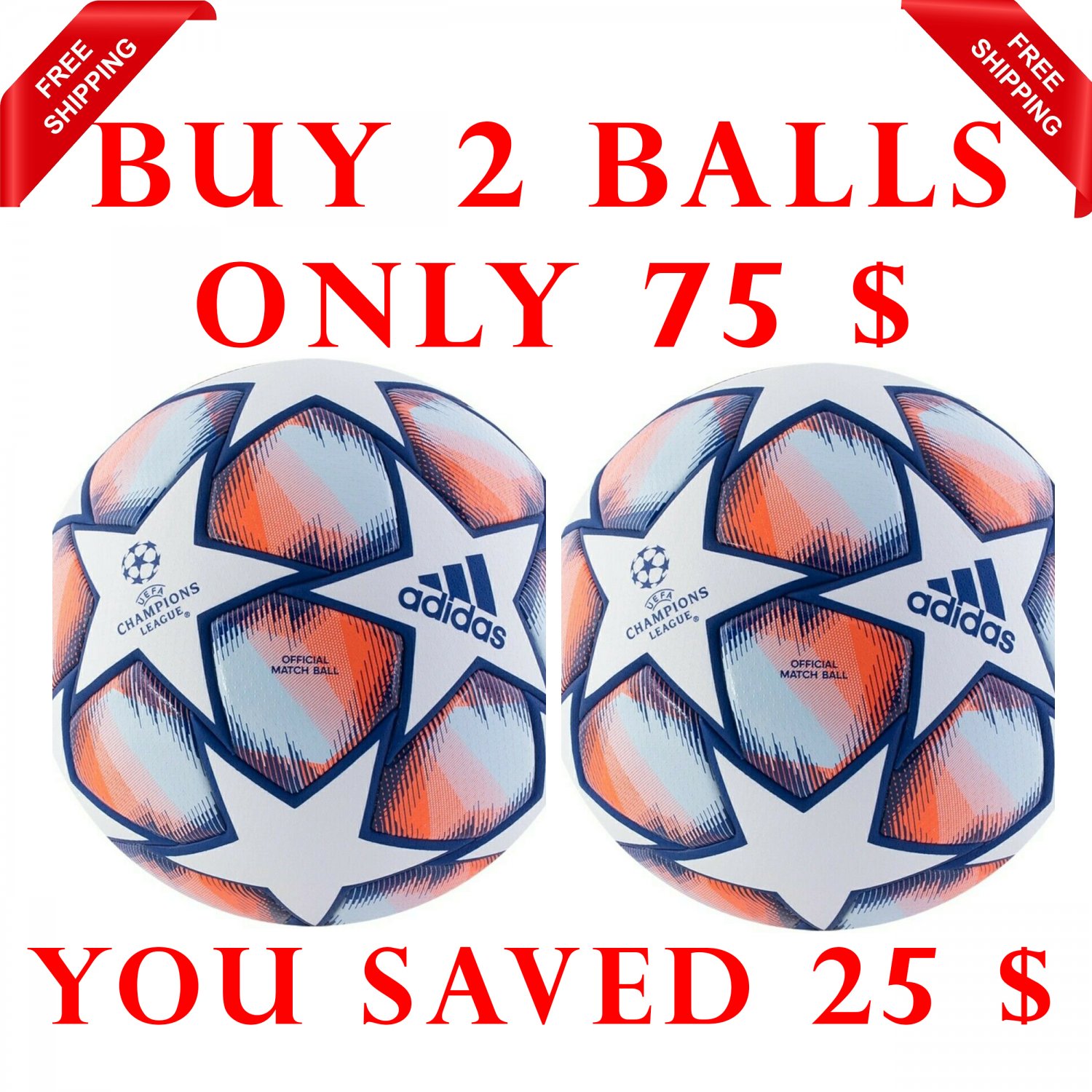 Sale Buy 2 Adidas champions league finale 2020-21 SOCCER MATCH BALL 5