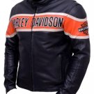 Men’s Black Stylish Victory Lane Motorcycle Harley Davidson Leather Jacket