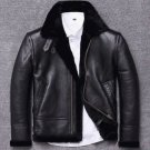 New Men's Black Shearling Jacket Genuine Sheepskin B3 Bomber Winter Jacket New Men's Black Shearling Jacket Genuine Sheepskin B3 Bomber Winter Jacket