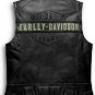 New Customized H-D Leather Motorbike Vest Motorcycle Waistcoat Black