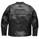 Harley Davidson Men's Votary Color blocked Black Leather Motorcycle Jacket