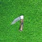 CUSTOM HANDMADE DAMASCUS STEEL HUNTING FOLDING KNIFE with leather Sheath