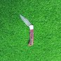 CUSTOM HANDMADE DAMASCUS STEEL HUNTING FOLDING KNIFE with leather Sheath - Knife