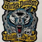Harley - Davidson Lone Wolf Patch - 12'' Large Embroidery Patches - Iron/Sew On