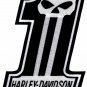 H - D Number 1 Skull Vest - Jacket Back PATCH Sew on patch 12" Length-3 pcs set