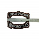 Harley-Davidson Motorcycle Rocker Patch Set Top & Bottom MOTORCYCL 6'' Patchpair