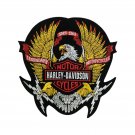 New Harley Davidson Eagle Patch - 12" Motorcycle Jacket Back Embroidered Patch