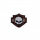 Vintage skull Harley Davidson 3.5" embroidered patch Iron/Sew On