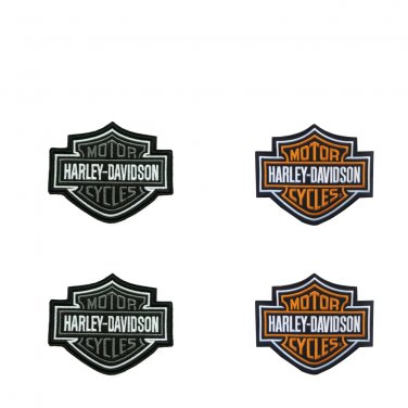 Harley Davidson Classic Orange & Gray Logo Sew-on Patch Small embroidery  Patches