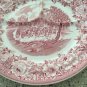 2 Shenango Roselyn Pink Castle Transferware Grill Plates Excellent