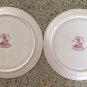 2 Shenango Roselyn Pink Castle Transferware Grill Plates Excellent
