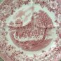 2 Shenango Roselyn Pink Castle Transferware Grill Plates Excellent