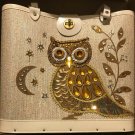 Vintage Finished Jewel Tone Owl Boutique Bag Make By Number Unused
