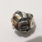 Authentic Retired Pandora Silver & 14kt Gold " U " Initial Bead