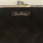 Vera Bradley Excellent Espresso Brown Microfiber Quilted Kisslock Clutch Wallet
