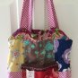 Rare Colorful Cute Patchwork Art and Soul Boutique Tote Bag Floral Check