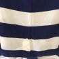 Tibi Womens White & Blue Stripe Short Sleeve Tie Front Crop Top Shirt Small Flaw