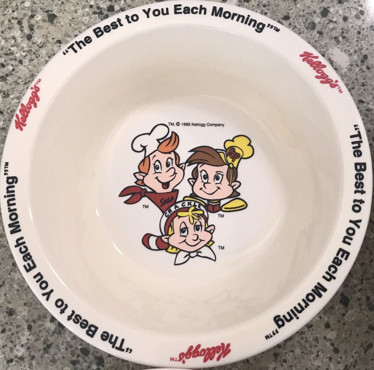 1995 Kelloggs Cereal 4 Small Breakfast Bowls Tony Tucan Snap Crackle