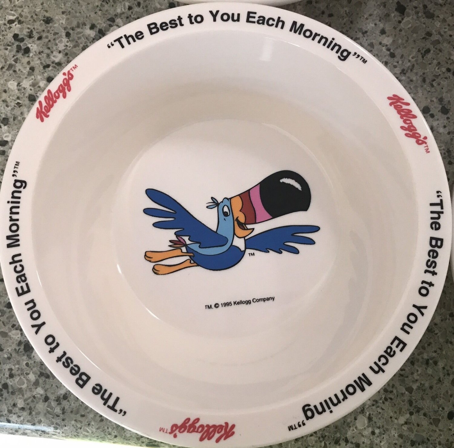1995 Kelloggs Cereal 4 Small Breakfast Bowls Tony Tucan Snap Crackle
