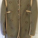 Vintage Fendi Houndstooth F Logo Long Jacket & Skirt Suit With Belt Excellent