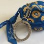Vera Bradley Tiny Traveler Keychain/Keyfob Charm Riviera Blue Retired Excellent