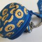 Vera Bradley Tiny Traveler Keychain/Keyfob Charm Riviera Blue Retired Excellent