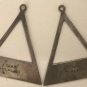 Vintage Sterling Silver Black Siam Niello Style Triangle Shape Earrings