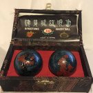 Vintage Chinese Japanese Shichihou Sound Stress Balls Set Of Two With Box