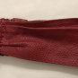 Red Leather Chico's Belt Large Silver Statement Buckle 32" Long Elastic Back