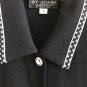 St John Marie Gray Excellent Black White Trim Size 8 Jacket Blazer