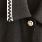St John Marie Gray Excellent Black White Trim Size 8 Jacket Blazer