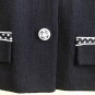 St John Marie Gray Excellent Black White Trim Size 8 Jacket Blazer
