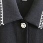 St John Marie Gray Excellent Black White Trim Size 8 Jacket Blazer