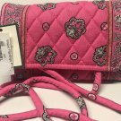 Vera Bradley Retired Pink Flamingo Bandanna Wallet With Strap