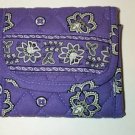 Retired Vera Bradley Purple Bandanna Pocket Wallet